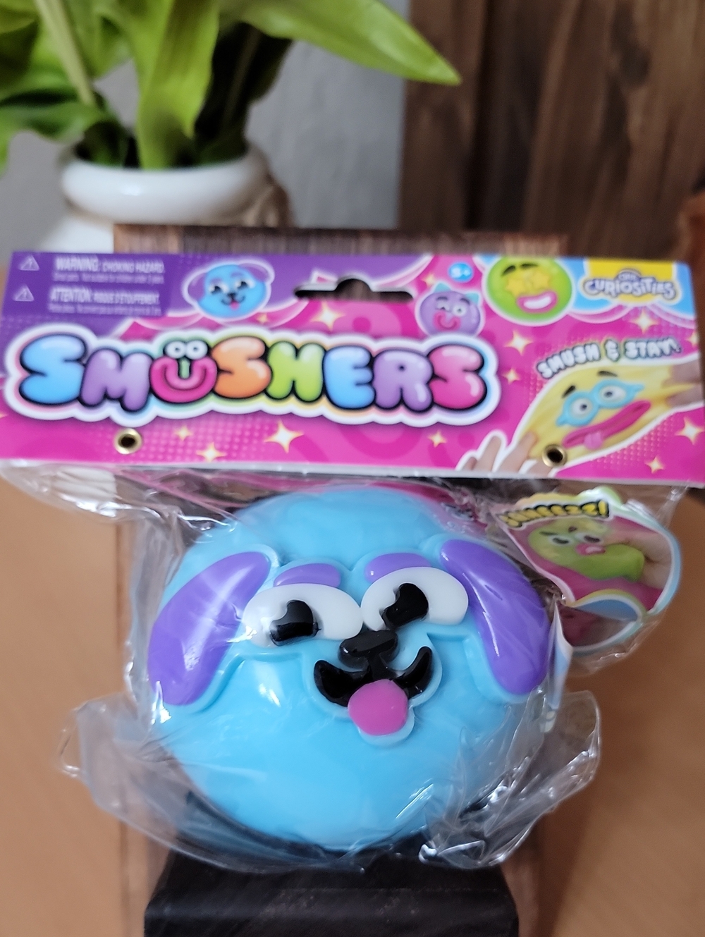 Squishy Curiosities Blue Puppy -Face Squishy Sensory Fidget